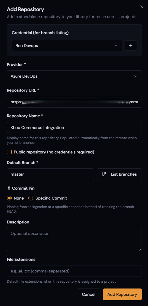 Repository added and listed